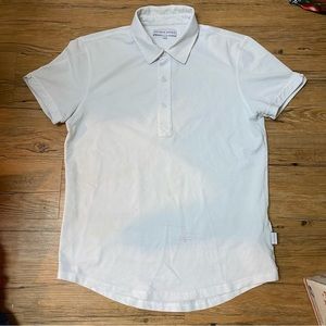 Olebar Brown white polo shirt 2XL white flaws